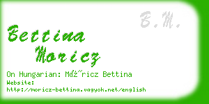 bettina moricz business card